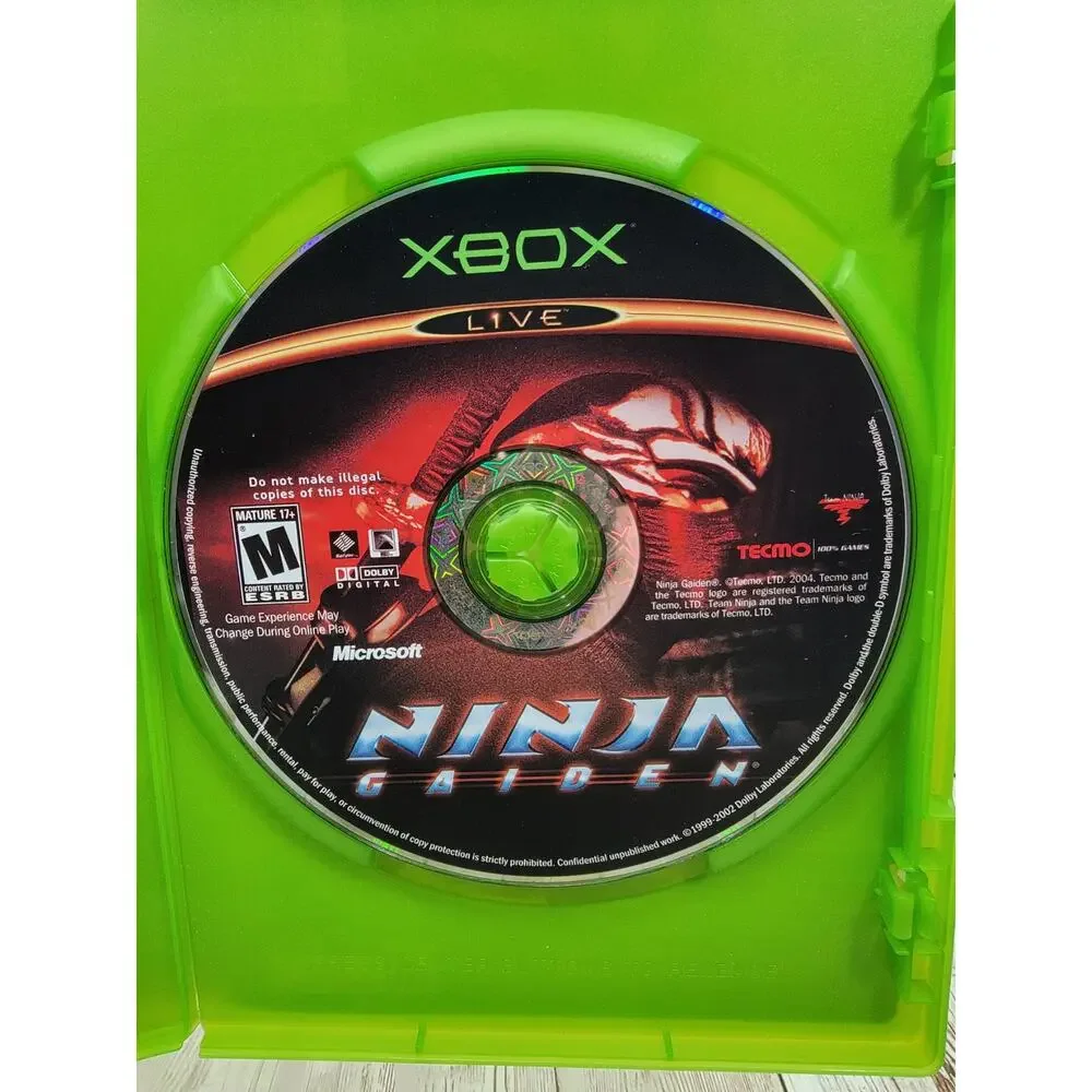 Ninja Gaiden (Microsoft Xbox, 2004) Complete With Manual